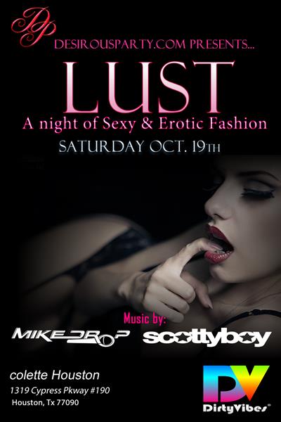 Sat, Oct 19, 2024 Lust at colette Houston Houston Texas