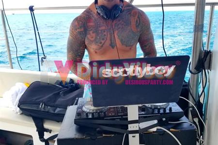 ScottyBoy on the Dirty Vibes catamaran party cruise. 